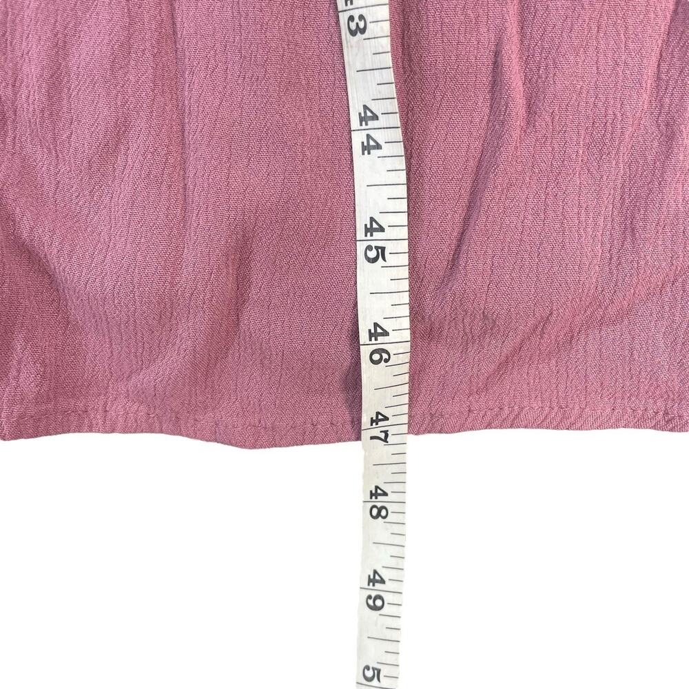 Frye Button Front Midi Tank Dress with Pockets Women's Size XL Mauve Pink Boho - Picture 11 of 15